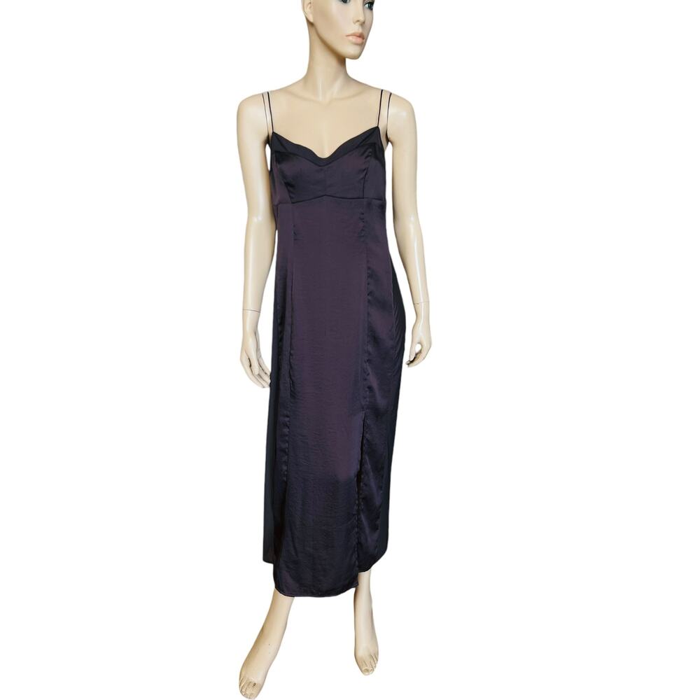 Free People Intimately City Cool Satin Slipdress Size Large Sweetheart Neckline - Picture 5 of 16